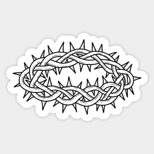 The crown of thorns is a symbol of the suffering of Jesus Christ Sticker